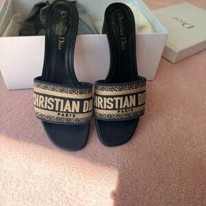 Dior Black and Tan Women's Sandals